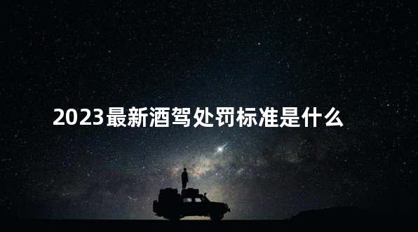 2023最新酒驾处罚标准是什么 酒驾可以消除案底吗
